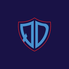 Corporate Shield Logo with Letter Combination