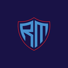 Corporate Shield Logo with Letter Combination