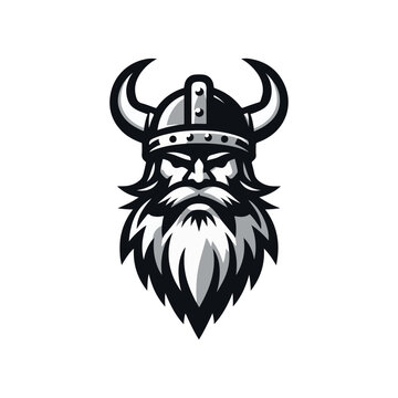 viking mascot logo vector illustration