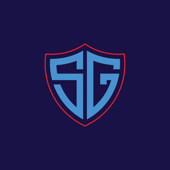 Corporate Shield Logo with Letter Combination