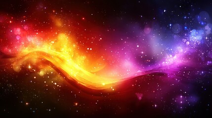 Fototapeta premium Cosmic Nebula: A Symphony of Colors in the Universe