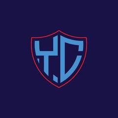 Corporate Shield Logo with Letter Combination