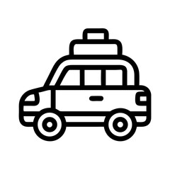 Hotel Taxi with Luggage Carrier Icon Design
