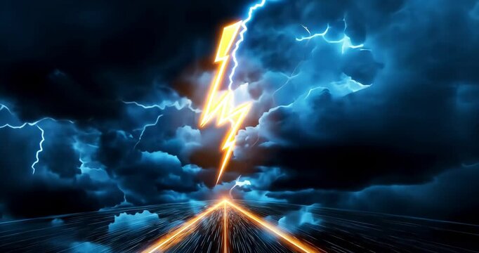 Uncertainty Sign with Lightning
