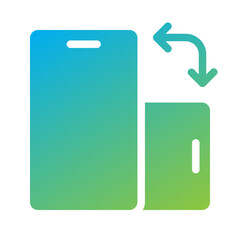 A gesture icon showing swipe action for mobile interface.