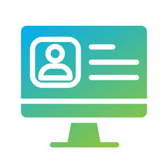 Obraz premium A user profile interface on a desktop monitor.