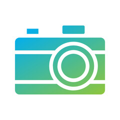 A photo camera icon for capturing images or media.