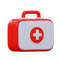 Fototapeta premium First Aid Kit on Transparent Background