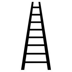 Isolated Graphic Black Ladder Icon Symbol On White Background For Construction