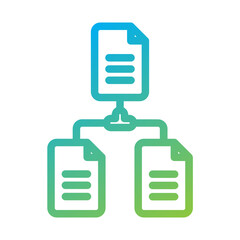 A hierarchical structure showing data or document relationships.
