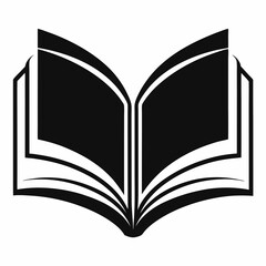Open Book Illustration Concept Of Education And Reading In Monochrome Design