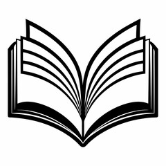 Open Book Graphic Icon Symbol Represents Knowledge Education And Literature
