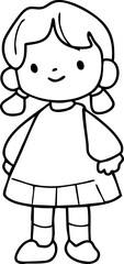 Cartoon Cute Kids Go To School Illustration Coloring Book