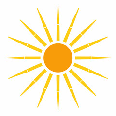 Stylized Sunburst Vector Illustration Shining Summer Heat Graphic Element