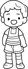 Cartoon Cute Kids Go To School Illustration Coloring Book