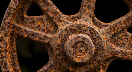Rusty Metal Wheel Detail