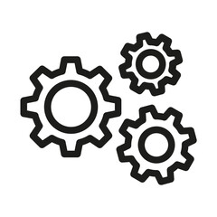 Three gears symbolizing system settings or configuration.