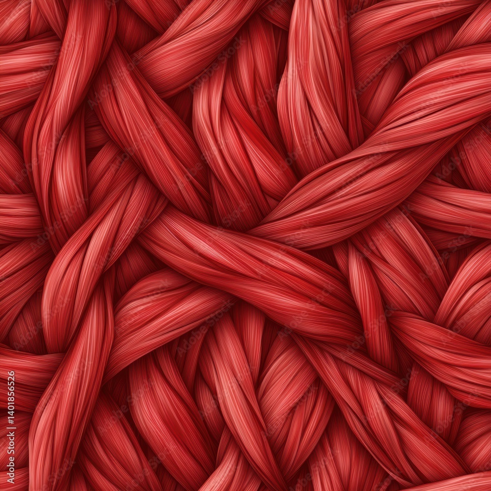 Poster Stylized muscle fibers create a seamless textured background in deep red tones, perfect for design applications and artistic endeavors