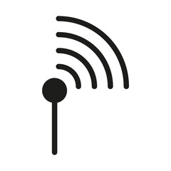 A wireless signal tower icon indicating network connectivity.
