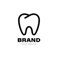 Dental Logo. Dental Logo Design. Dental Logo Brand. Dental Logo Vector Design Isolated on White Background