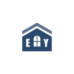 Modern Home Improvement Logo Design with Roof Icon