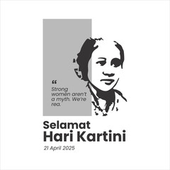 vector illustration of Kartini