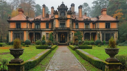 Majestic Chateau: A Picturesque Autumnal Estate