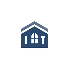 Modern Home Improvement Logo Design with Roof Icon