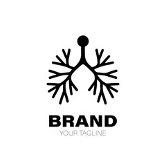 Lung Logo. Lung Logo Design. Lung Logo Brand. Lung Logo Vector Design Isolated on White Background