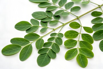 Obraz premium Moringa oleifera isolated on white background