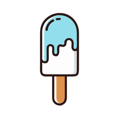 Melting Ice Cream on Stick Icon Design