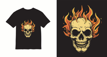 Graffiti skull graphic vector t-shirt design	
