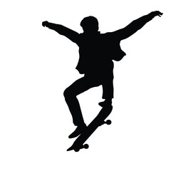 silhouette of a skateboarder