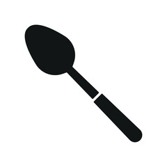 Spoon icon symbolizes dining simplicity, essential tableware, and daily use in meals and kitchen prep.