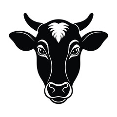 cow on a white background