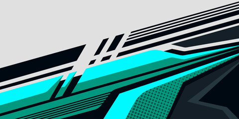 Abstract sporty background with exclusive colors. Abstract racing graphic design, vector design for vehicle wrap, t-shirt, jersey, gamer, esport, racing car, rally, and adventure ready to print.