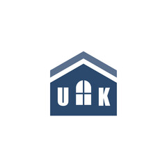 Modern Home Improvement Logo Design with Roof Icon