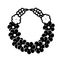 Floral Hawaiian Lei Necklace Icon Design