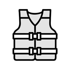 Life Jacket with Safety Straps Icon Design