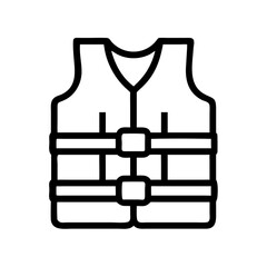 Life Jacket with Safety Straps Icon Design