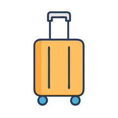 Rolling Suitcase for Travel Gear Icon Design