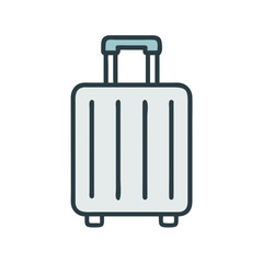 Rolling Suitcase for Travel Gear Icon Design