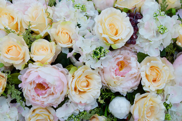bouquet of beautiful flowers close up.