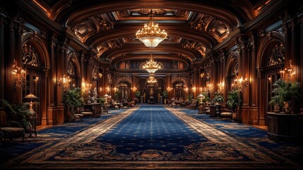 Obraz premium Grand Hallway of Opulence: A Luxurious Interior