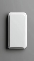 White rectangular food container mockup on gray background
