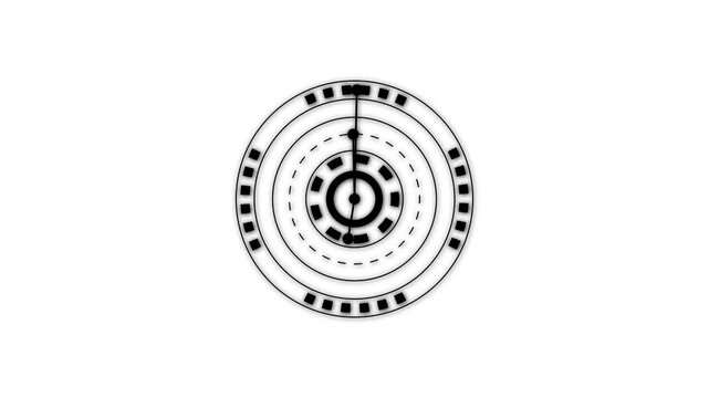 hands using creative digital round puzzle educational hologram on dark background. Micro learning and ramification concept. businessman Hand touch
