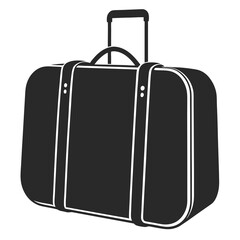 luggage bag silhouette vector illustration