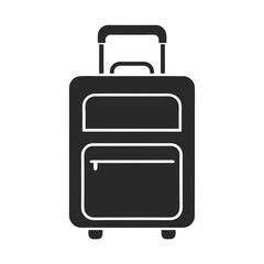luggage bag icon silhouette vector illustration