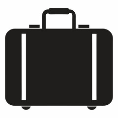 luggage bag icon silhouette vector illustration