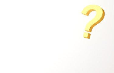 3D素材_クエスチョンマーク_黄色